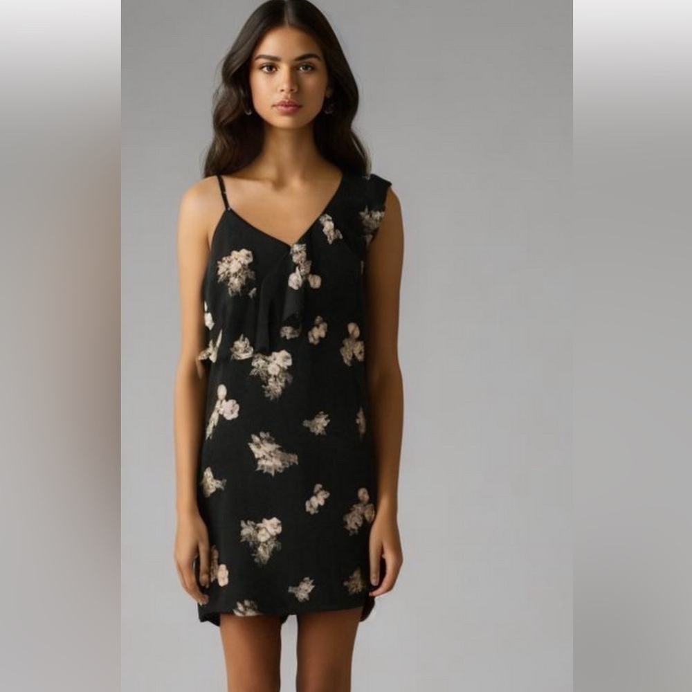 Lucky Brand Navy Floral Print Dress Large